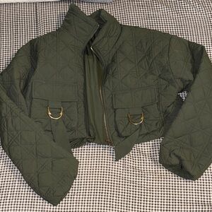 Olive Quilted Women's Jacket
